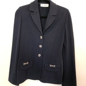 St John Collection Knit Navy Jacket - size 8